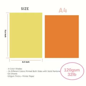 Livholic 120 Sheets Colored Card Stock Printer Paper