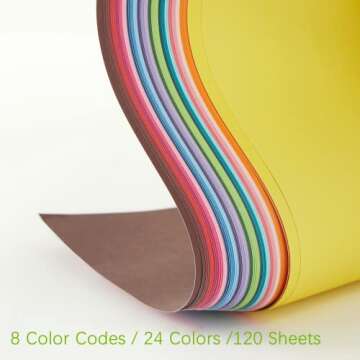 Livholic 120 Sheets Colored Card Stock Printer Paper