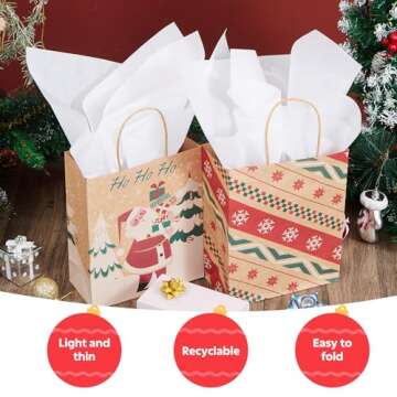 JOYIN 360 Sheets Solid White Tissue Paper 20” x 20” Wrapping Accessory Assortment Set for Gift Wrap Christmas, Packing, DIY Arts & Crafts, Party Supplies and Wine Bottles