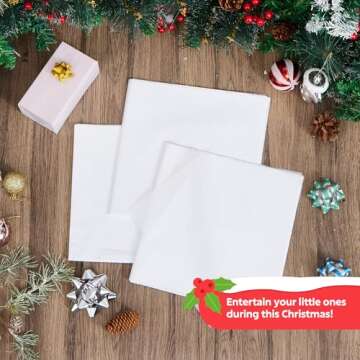 JOYIN 360 Sheets Solid White Tissue Paper 20” x 20” Wrapping Accessory Assortment Set for Gift Wrap Christmas, Packing, DIY Arts & Crafts, Party Supplies and Wine Bottles