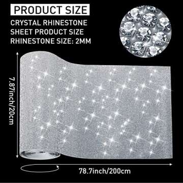 81000 Pieces Self Adhesive 2mm Bling Rhinestones for DIY Craft and Decoration