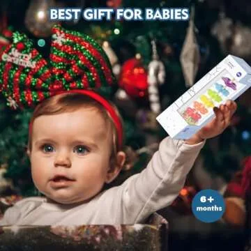 GRESEESM Rain Stick, 7.7” Wooden Rainmaker Montessori Toys for Baby 6-12 Months, Baby Rattle Sensory Development Toys, Infant Musical Toys for Newborn Boys Girls 1 Year Old Toddlers