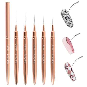 5pcs Nail Art Liner Brushes Set - Precision Painting Tool for Stunning Nail Art