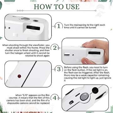 Treela 6 Pack Disposable Cameras for Parties and Events