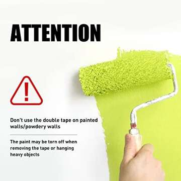 VERSAF Double Sided Tape Heavy Duty - 1/2" 10' Acrylic Strong Adhesive Removable Double Sided Mounting Tape Clear for Carpet Fix/Home Office Wall/DIY Crafts/Poster/LED Lights/Car Glass Decor