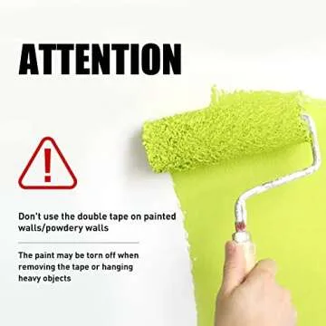 VERSAF Double Sided Tape Heavy Duty - 1/2" 10' Acrylic Strong Adhesive Removable Double Sided Mounting Tape Clear for Carpet Fix/Home Office Wall/DIY Crafts/Poster/LED Lights/Car Glass Decor