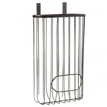 Spectrum Diversified Ashley Over-The-Cabinet Plastic Grocery Bag Dispenser, Plastic Bag Holder for Kitchen Storage & Organization, Under Sink Organizer for Recycling Grocery Bags