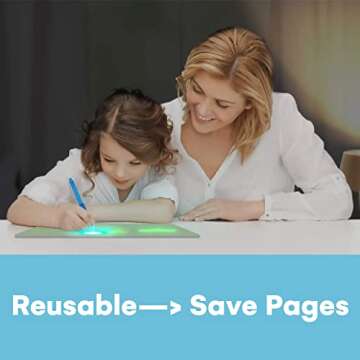 Fun Drawing Pad Board Glow in Dark with Light for Kids Painting Board Educational Toy and Developing Drawing or Writing Skills (A3)