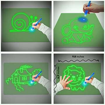 Fun Drawing Pad Board Glow in Dark with Light for Kids Painting Board Educational Toy and Developing Drawing or Writing Skills (A3)