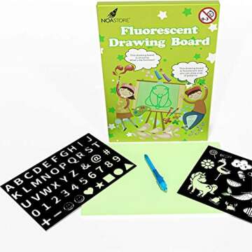 Fun Drawing Pad Board Glow in Dark with Light for Kids Painting Board Educational Toy and Developing Drawing or Writing Skills (A3)