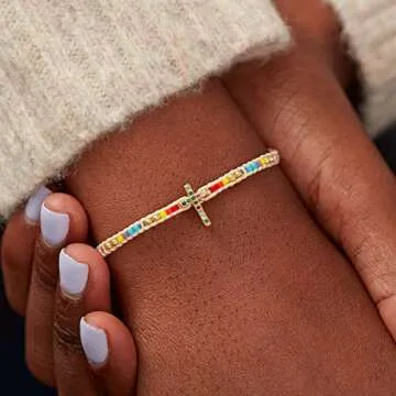 STORYJEWELLERY Cross Bracelets for Women, Christian Gifts for Women, Religious Gifts for Women, Cath...