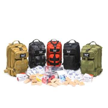 Stealth Angel 2 Person Tan 72 Hour Emergency Kit - Survival Bag for Earthquakes, Hurricanes, and Other Natural Disasters