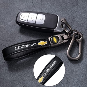 Stylish BFIVEANTE Leather Car Keychain Set for Chevrolet