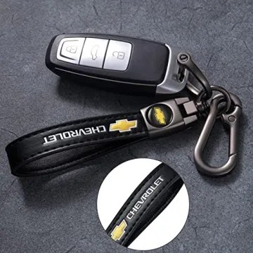 Stylish BFIVEANTE Leather Car Keychain Set for Chevrolet