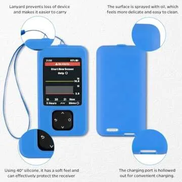 Swiatla Dexcom G7 Receiver Case - Stylish Protection with Lanyard