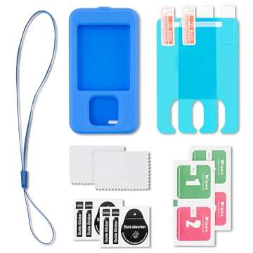 Swiatla Dexcom G7 Receiver Case with Wrist Lanyard and 2PCS Screen Protector (Tricolor Mixing)