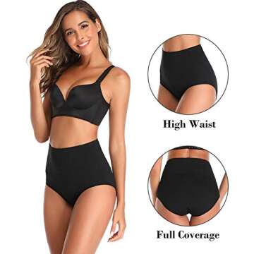 K-CHEONY High Waisted Cotton Underwear for Women