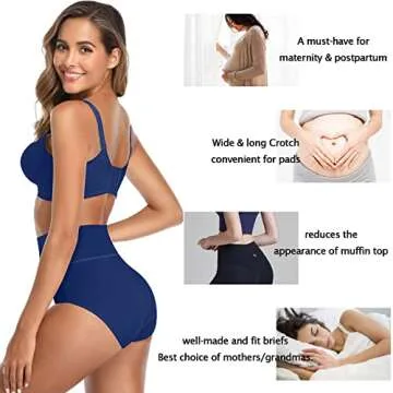 K-CHEONY High Waisted Cotton Underwear for Women