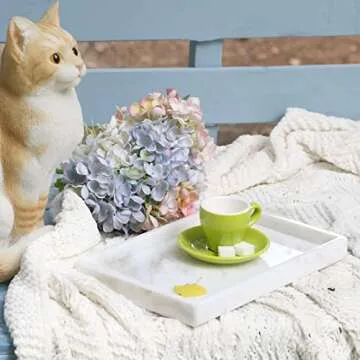 HERFECEAL Elegant Natural Marble Tray for Home Decor