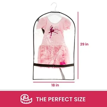 Clear Dance Garment Bags for Dancers with Pockets