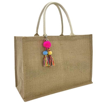 Stylish Hibala Woven Beach Tote - Eco-Friendly & Durable