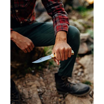 Buck Knives 110 Folding Hunter Knife with Leather Sheath