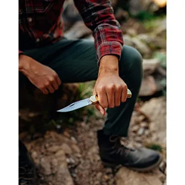 Buck Knives 110 Folding Hunter Knife with Leather Sheath