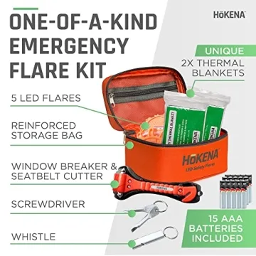 HOKENA 11 Piece LED Road Flares Emergency Kit