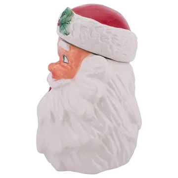 Vibrant Transpac Santa 11.75 Inch Cookie Jar for Holidays