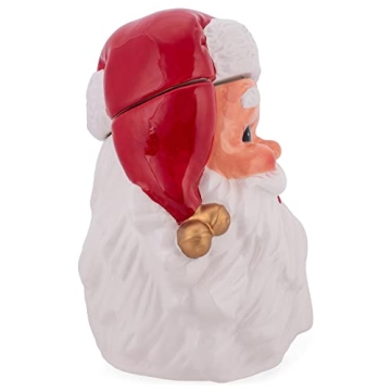 Vibrant Transpac Santa 11.75 Inch Cookie Jar for Holidays