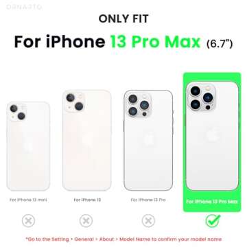 ORNARTO Compatible with iPhone 13 Pro Max Case 6.7", Slim Liquid Silicone 3 Layers Full Covered Soft...