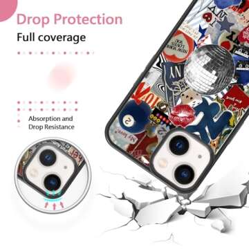 Axulimin Cute Trendy New York Coquette Collage Aesthetic Phone Case for iPhone 16 15 14 13 12 11 8 7 XR X XS Pro Max Plus Mini SE Case for Teen Girls Women Kids Girls