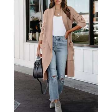 Trendy ANRABESS Long Cardigan for Fall Fashion