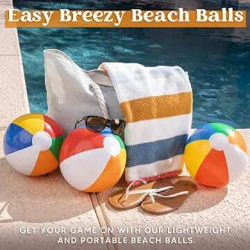JOYIN Rainbow Beach Balls(12 Pack), 12'' Inflatable Swimming Pool Toys for Summer Water Games Kids Birthday Party Supplies Combo Set Include Inflatable Beach Balls