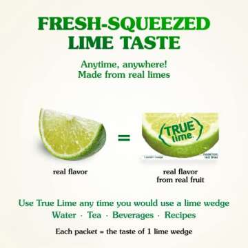TRUE LIME Water Enhancer, Bulk Dispenser Pack, 0 Calorie Drink Mix Packets, Sugar Free Flavoring Powder, Water Flavo Made with Real Limes, 100 Count (Pack of 2)