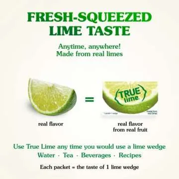 TRUE LIME Water Enhancer, Bulk Dispenser Pack, 0 Calorie Drink Mix Packets, Sugar Free Flavoring Powder, Water Flavo Made with Real Limes, 100 Count (Pack of 2)