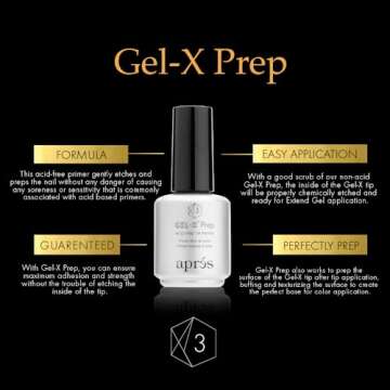 Apres Gel-X Liquid Essentials Set - Extend Gel, pH Bonder, Acid-Free Gel Primer, Gel-X Prep Tip Primer