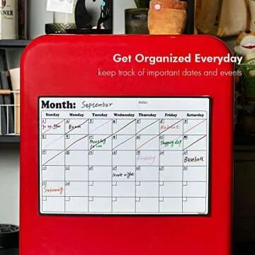 Volcanics Fridge Calendar Magnetic Dry Erase Calendar Whiteboard Calendar for Refrigerator Planners 11.5 Inches X 14.7 Inches