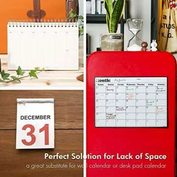 Volcanics Fridge Calendar Magnetic Dry Erase Calendar Whiteboard Calendar for Refrigerator Planners 11.5 Inches X 14.7 Inches