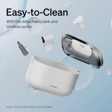 PETLIBRO App Monitoring Cat Water Fountain, 2.5L/84oz Dockstream Pet Fountains for Cats Indoor, Automatic Water Dispenser for Drinking with 2.4G Wi-Fi, Inside Smart Bowl Stainless Steel Tray