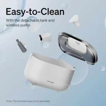 PETLIBRO App Monitoring Cat Water Fountain, 2.5L/84oz Dockstream Pet Fountains for Cats Indoor, Automatic Water Dispenser for Drinking with 2.4G Wi-Fi, Inside Smart Bowl Stainless Steel Tray