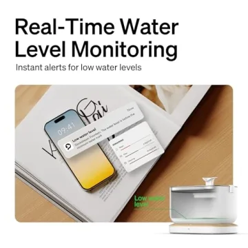 PETLIBRO App Monitoring Cat Water Fountain, 2.5L/84oz Dockstream Pet Fountains for Cats Indoor, Automatic Water Dispenser for Drinking with 2.4G Wi-Fi, Inside Smart Bowl Stainless Steel Tray