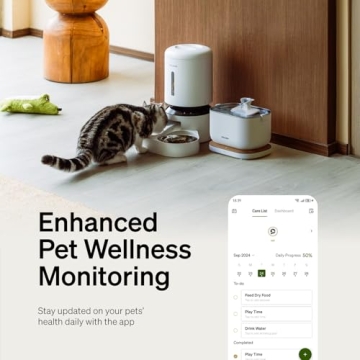 PETLIBRO App Monitoring Cat Water Fountain, 2.5L/84oz Dockstream Pet Fountains for Cats Indoor, Automatic Water Dispenser for Drinking with 2.4G Wi-Fi, Inside Smart Bowl Stainless Steel Tray