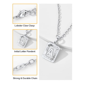 U7 Personalized Initial Necklace for Men and Women