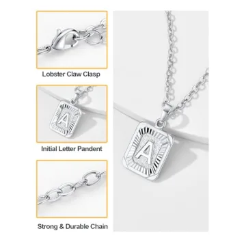 U7 Personalized Initial Necklace for Men and Women