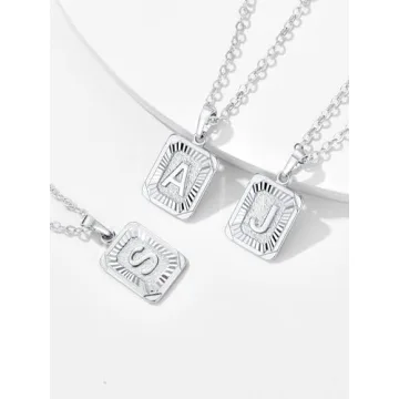 U7 Personalized Initial Necklace for Men and Women