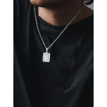 U7 Personalized Initial Necklace for Men and Women
