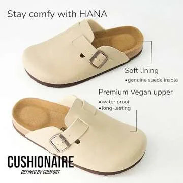 CUSHIONAIRE Hana Women's Stylish Slip-On Clogs