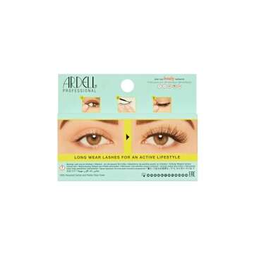 Ardell Active Lashes Pump’n - Long-Lasting False Eyelashes, Sweat-Resistant, Reusable Strip Lashes for Active Lifestyles, 1 Pair