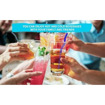 Colorful Reusable Glass Straws for Delicious Sipping